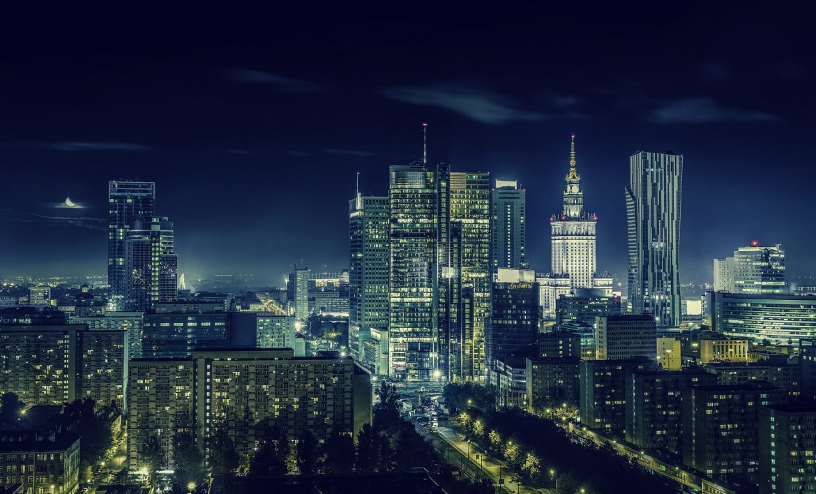 Warszawa nocą