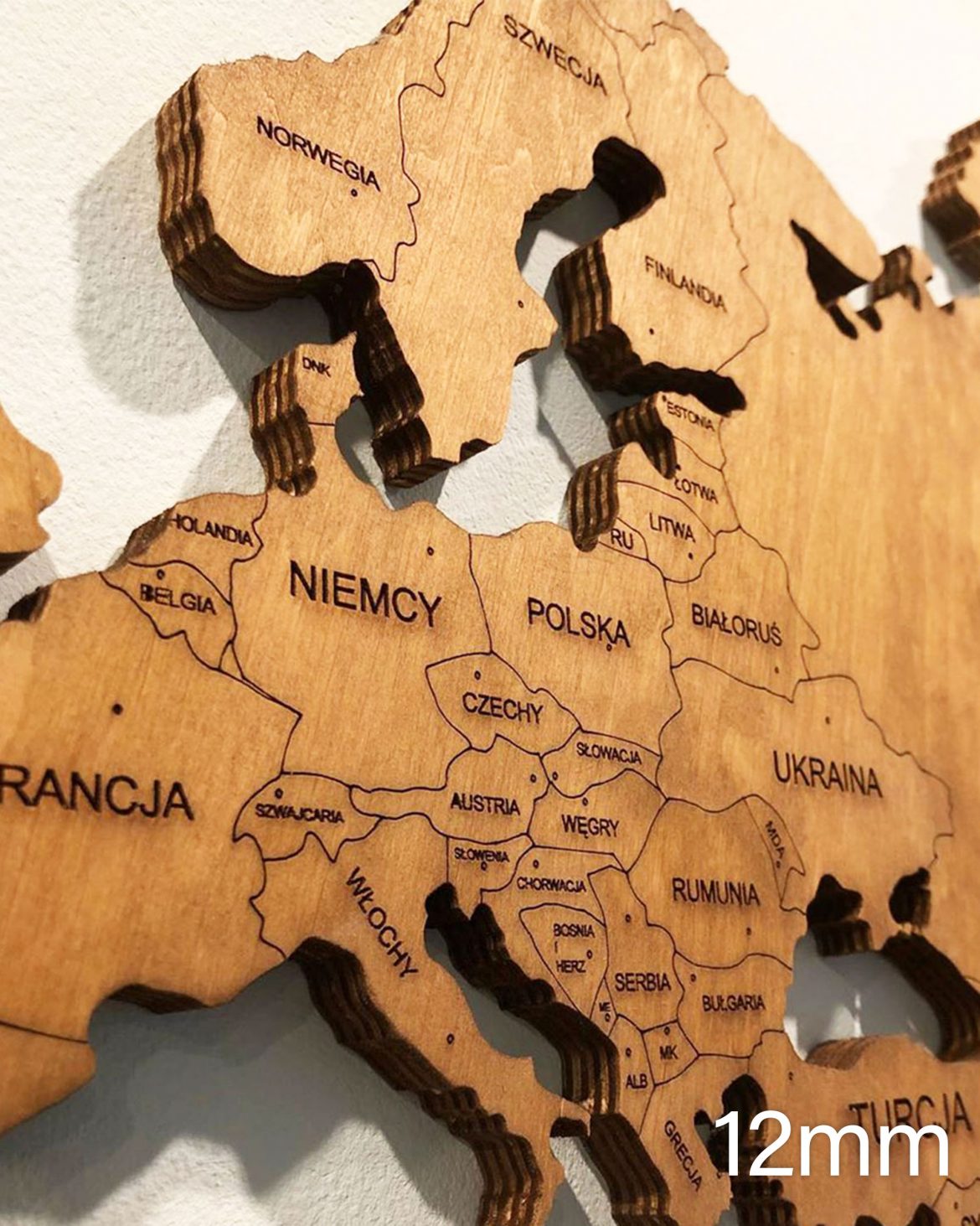 drewniana mapa europy