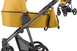 żółty wózek dziecięcy